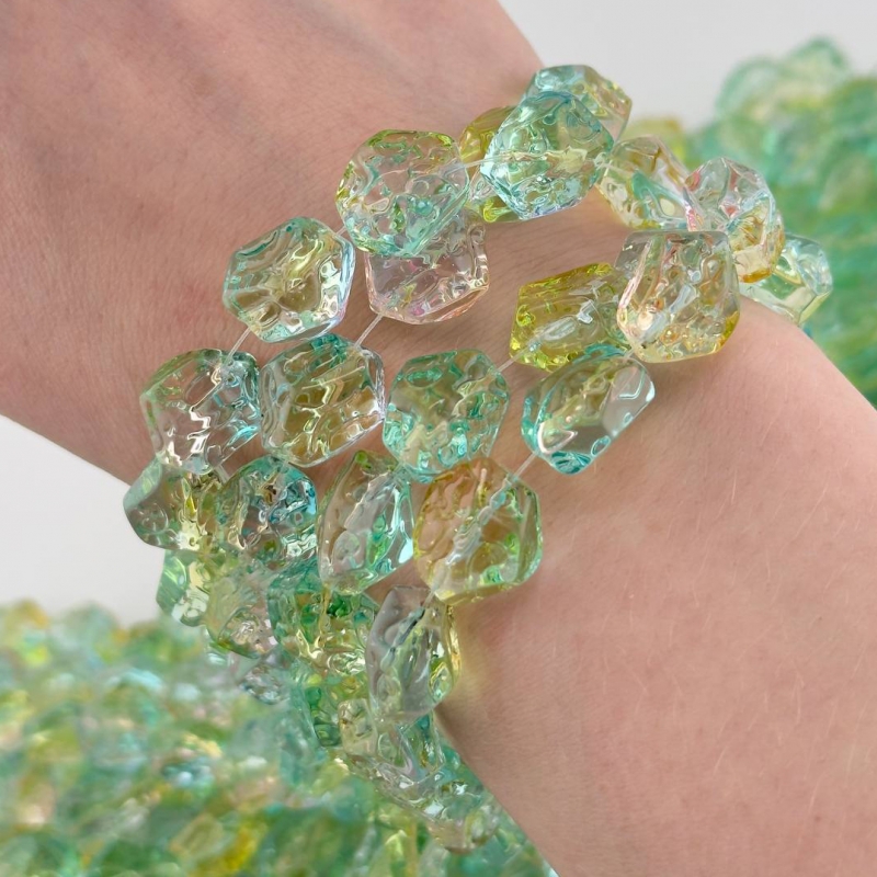 Чешское стекло размер 13*14мм мультицвет